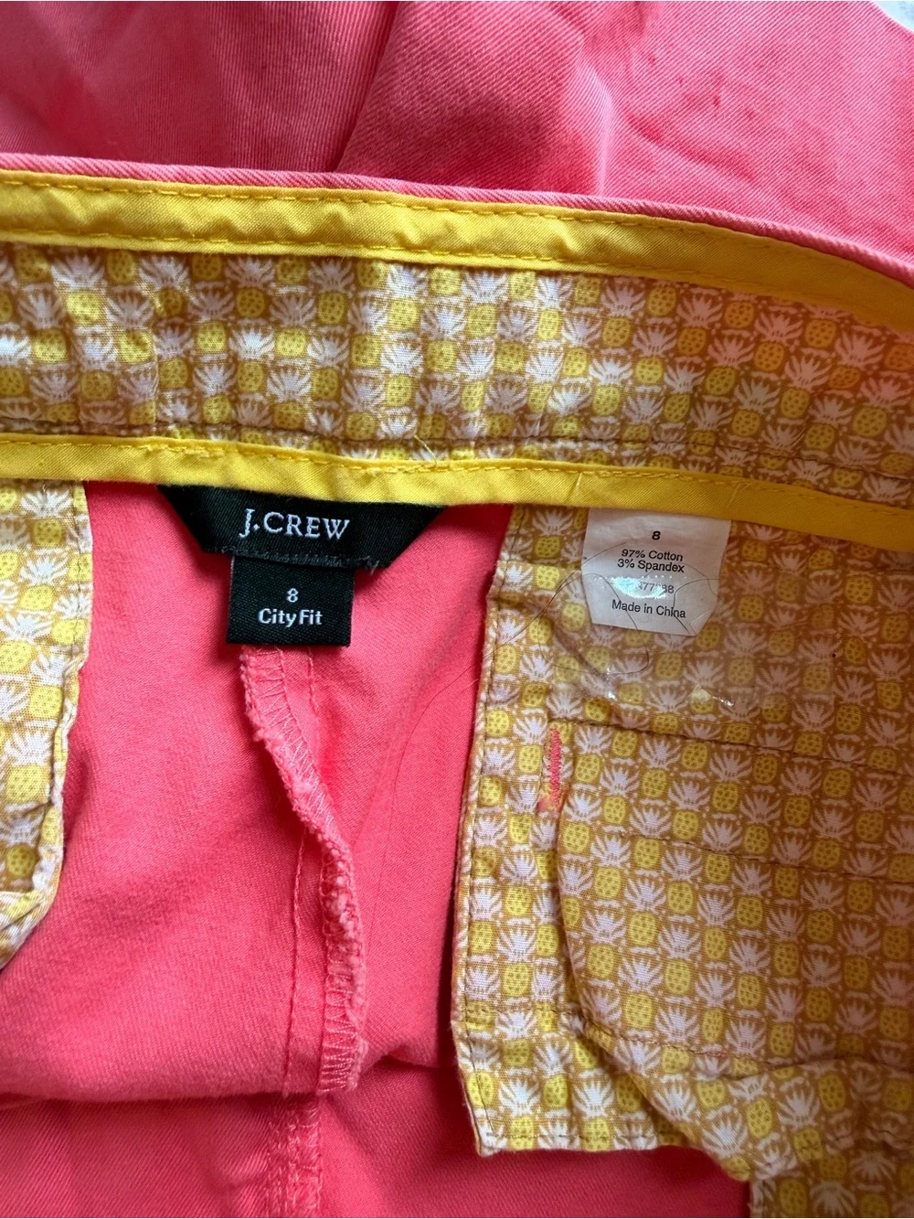J. Crew Coral Pink Stretch Women's Shorts